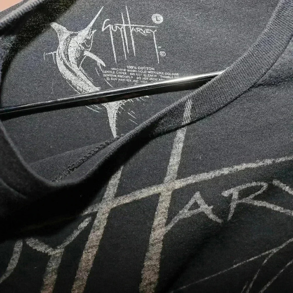 Guy Harvey Abstract Fishing Crew Neck Short Sleeve Graphic Tee T-Shirt - Medium - Picture 3 of 5